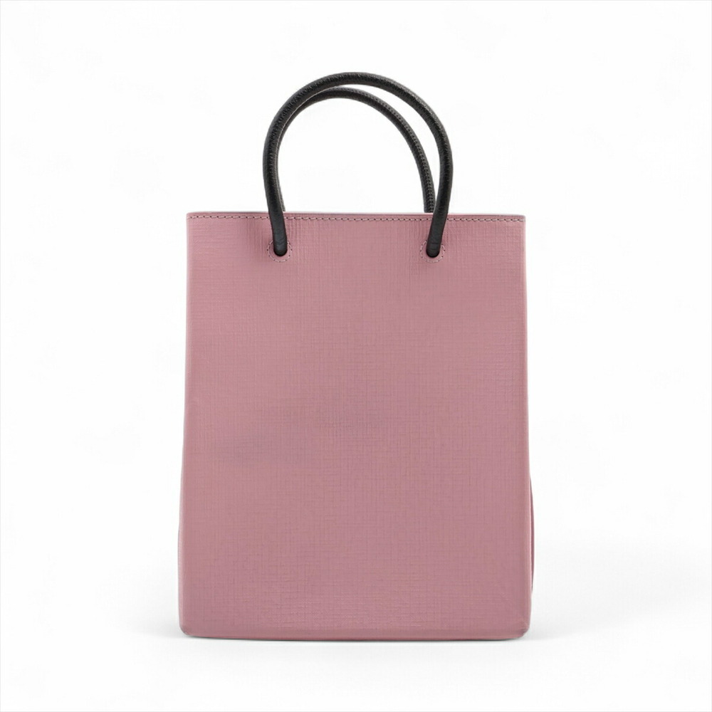 Balenciaga XXS Shopping Tote Leather Handbag Pink Black - Picture 2 of 8